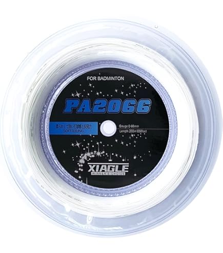 Amazon | 0.61mm細ゲージPA61 バドミントンガット 200mロール 高反発